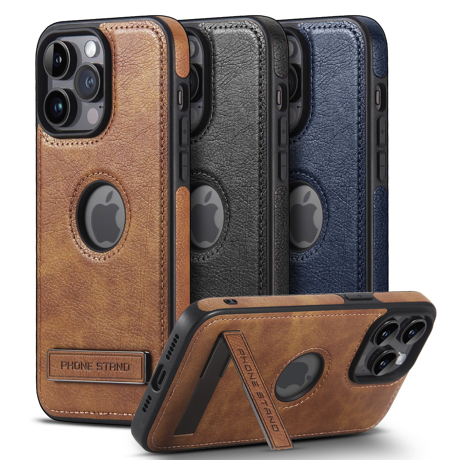 PU Leather Phone Case with Kickstand and Shockproof Protection
