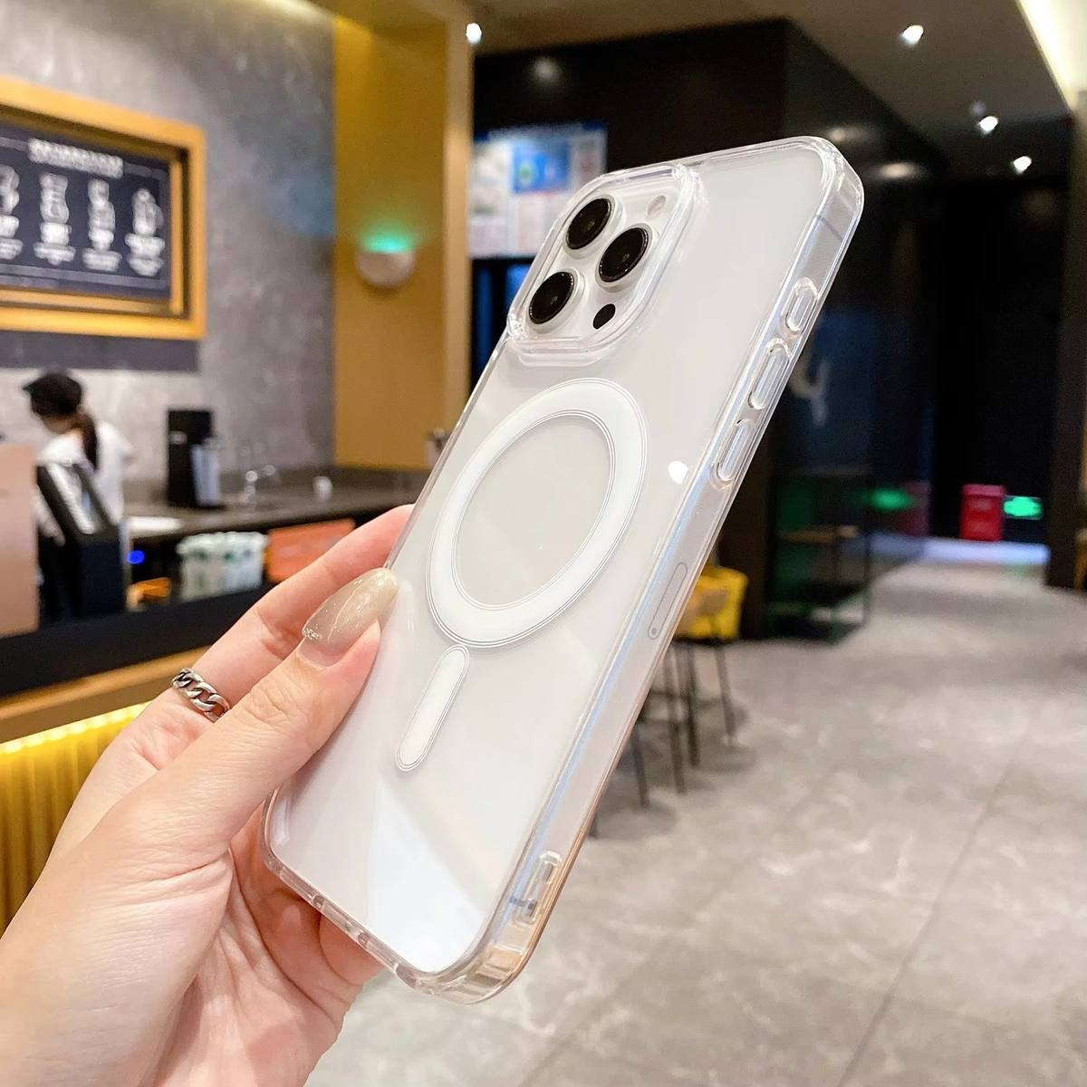 Crystal Clear Magnetic iPhone Case — MagSafe Compatible Protection