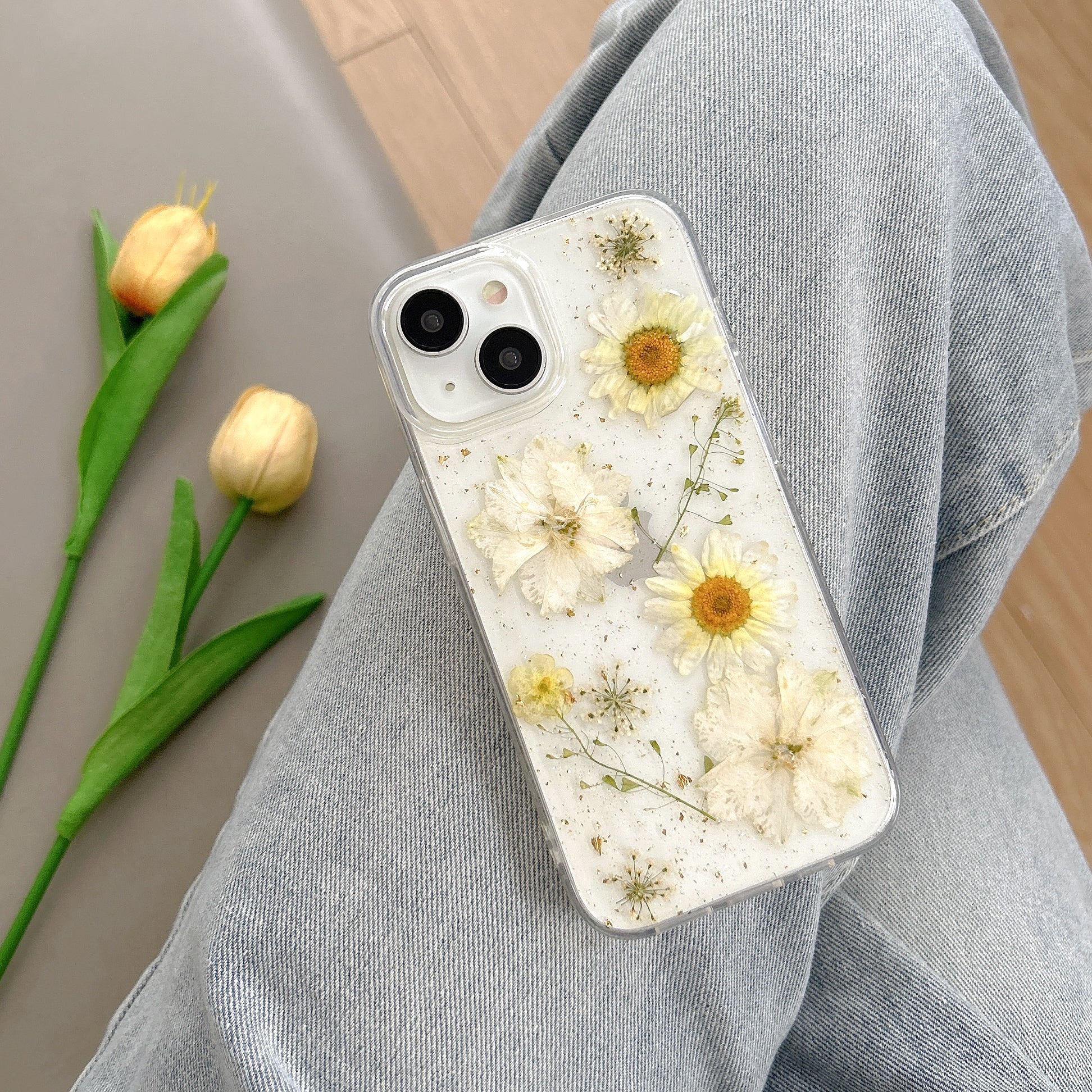 Pressed Daisy Flower iPhone Case