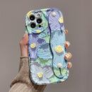 BloomArt Floral Design with Hand Strap and Shockproof Protection