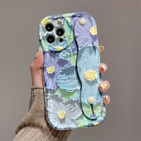 BloomArt Floral Design with Hand Strap and Shockproof Protection