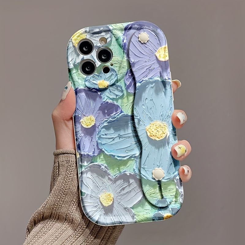 BloomArt Floral Design with Hand Strap and Shockproof Protection