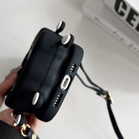 Cute Coal Ball Plush iPhone Case with Strap & Card Holder