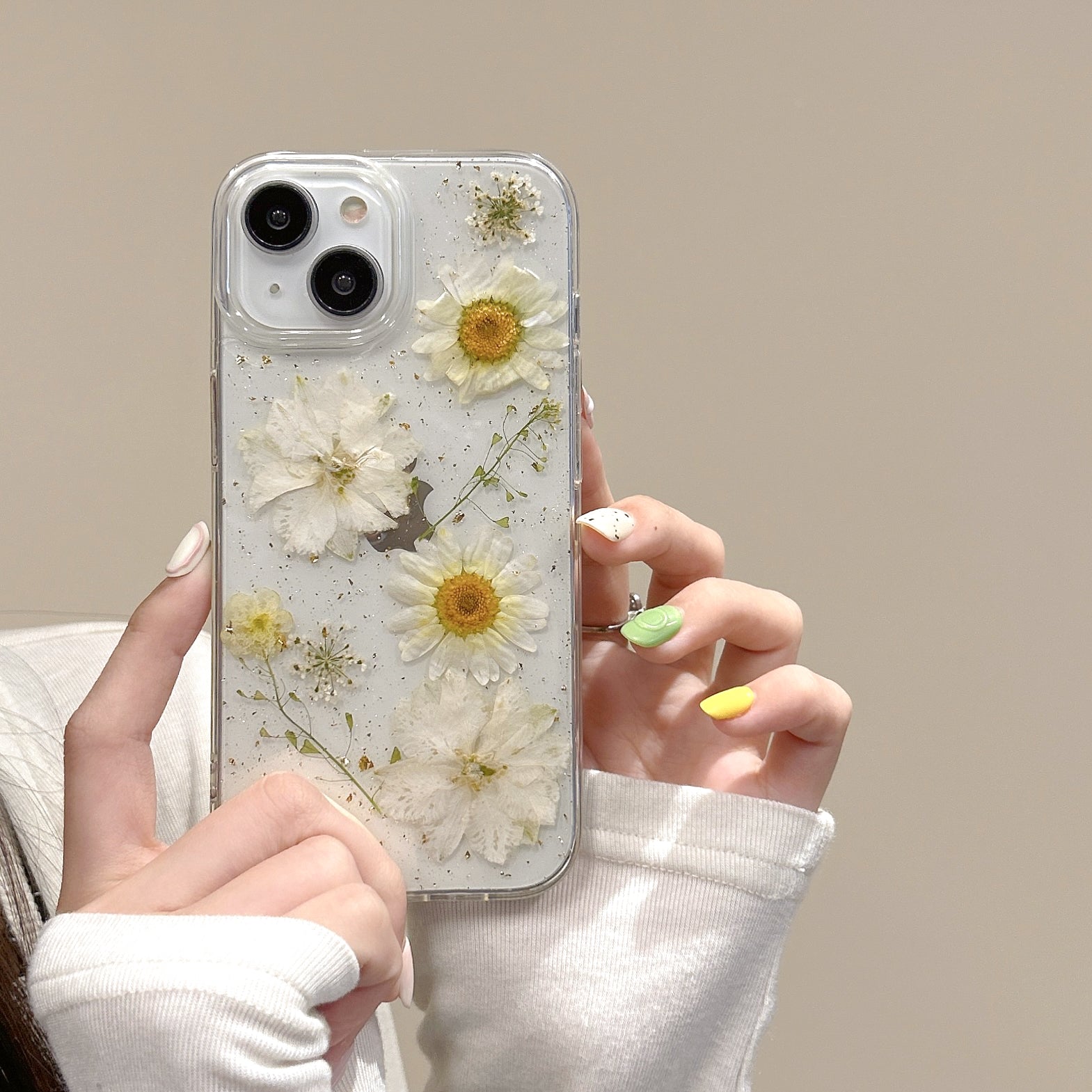 Pressed Daisy Flower iPhone Case