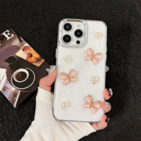 Elegant Butterfly & Rose Glitter Phone Case – 3D Floral Design