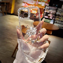 Sparkling Swan Diamond Pearl Luxury Case