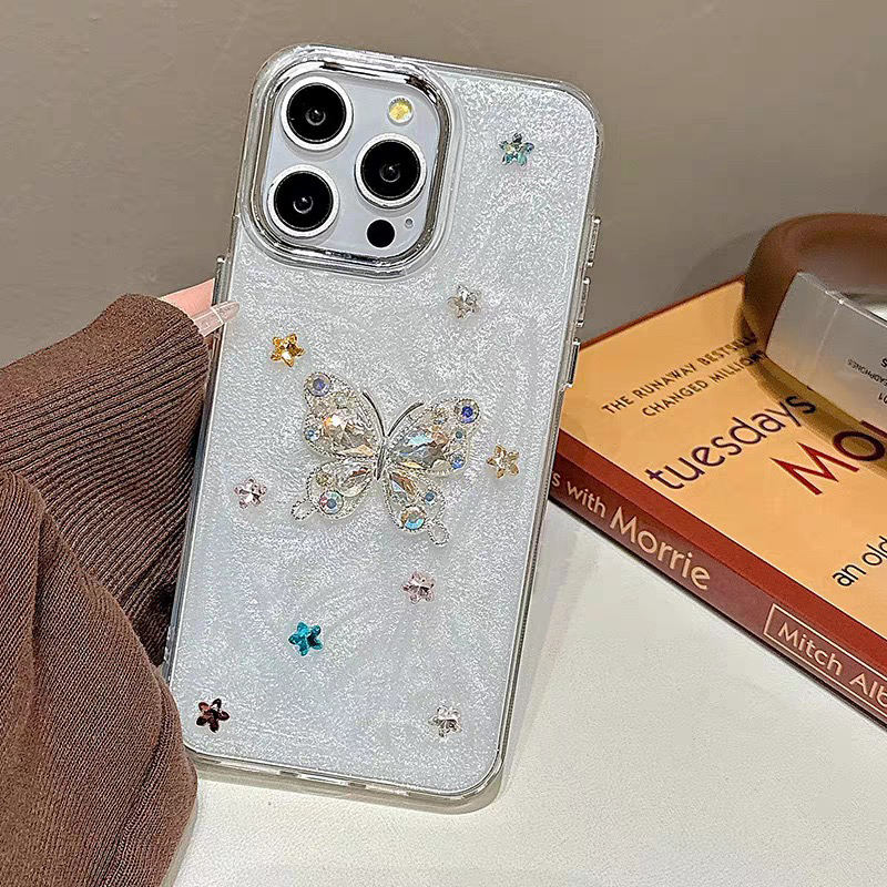 Dazzling Butterfly & Star Sparkle iPhone Case