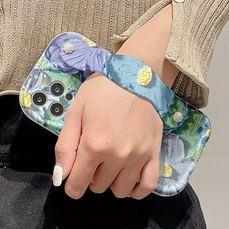 BloomArt Floral Design with Hand Strap and Shockproof Protection