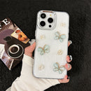 Elegant Butterfly & Rose Glitter Phone Case – 3D Floral Design
