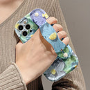 BloomArt Floral Design with Hand Strap and Shockproof Protection