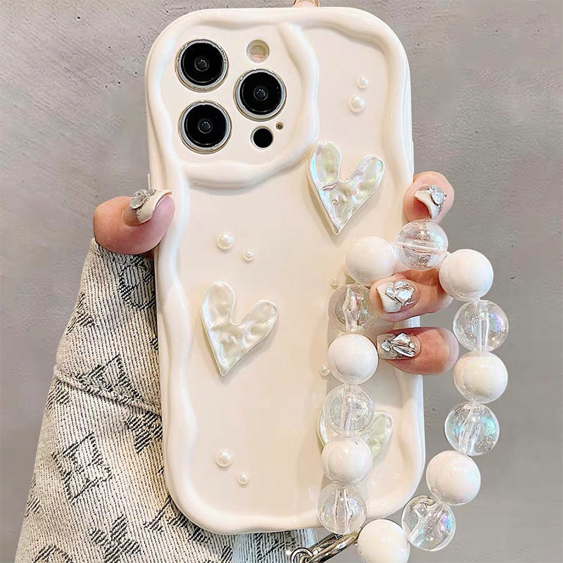 Heart-Pearl Arm Charm iPhone Case – Custom Bracelet