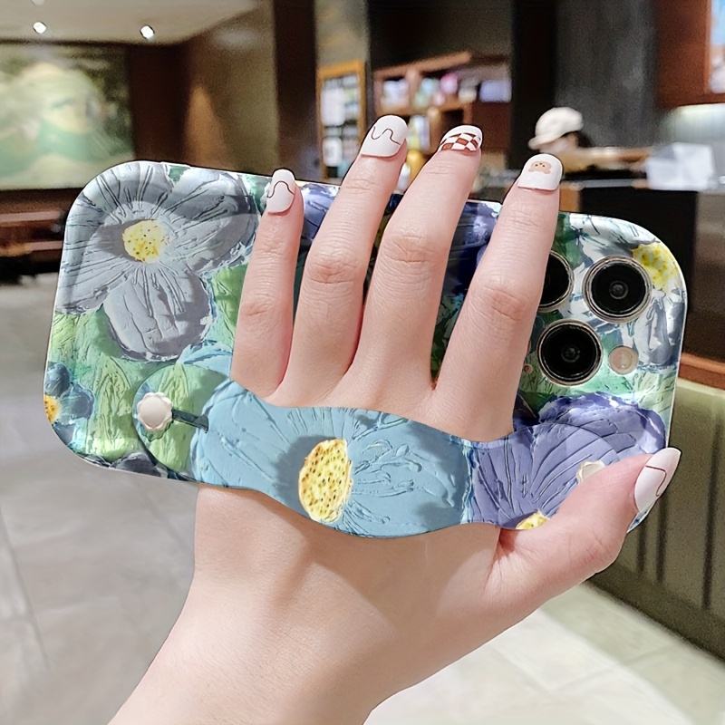 BloomArt Floral Design with Hand Strap and Shockproof Protection