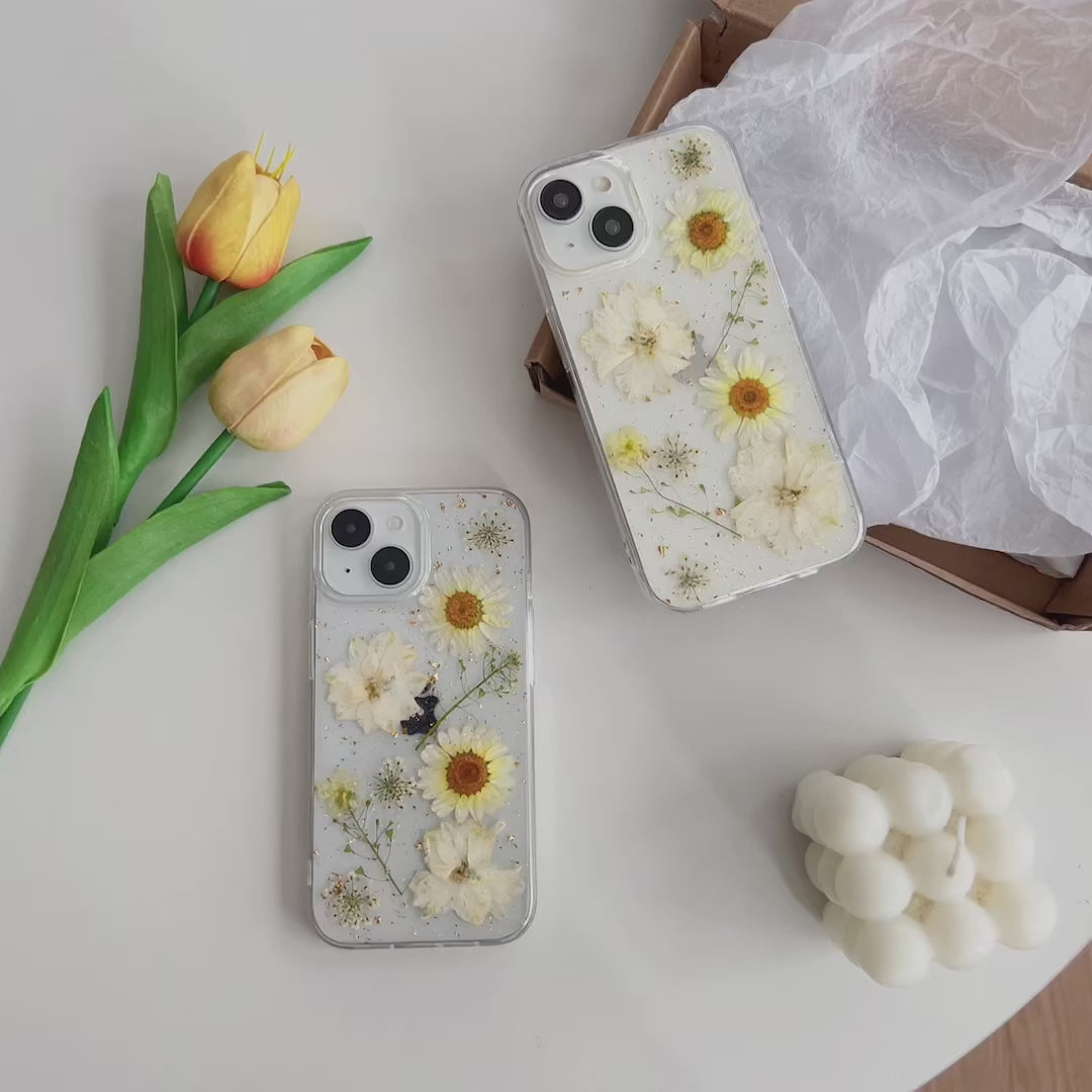 Pressed Daisy Flower iPhone Case